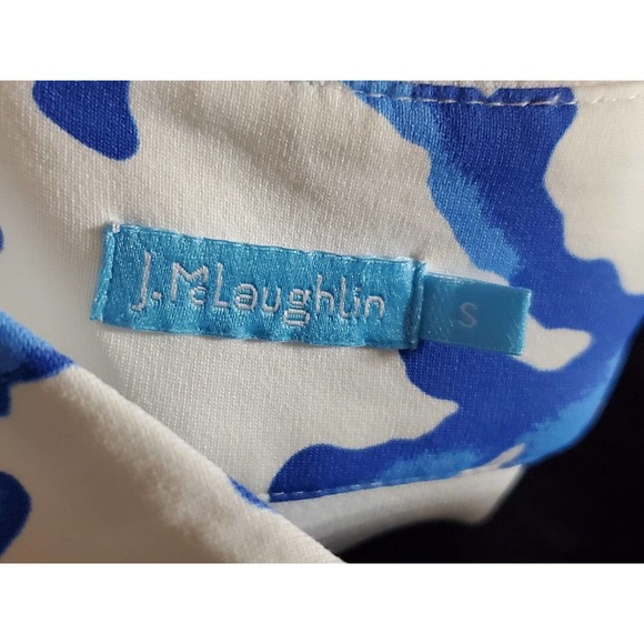 J. Mclaughlin Women's White Nylon Round Neck Sleeveless knee Length Dress Size S - Picture 8 of 11